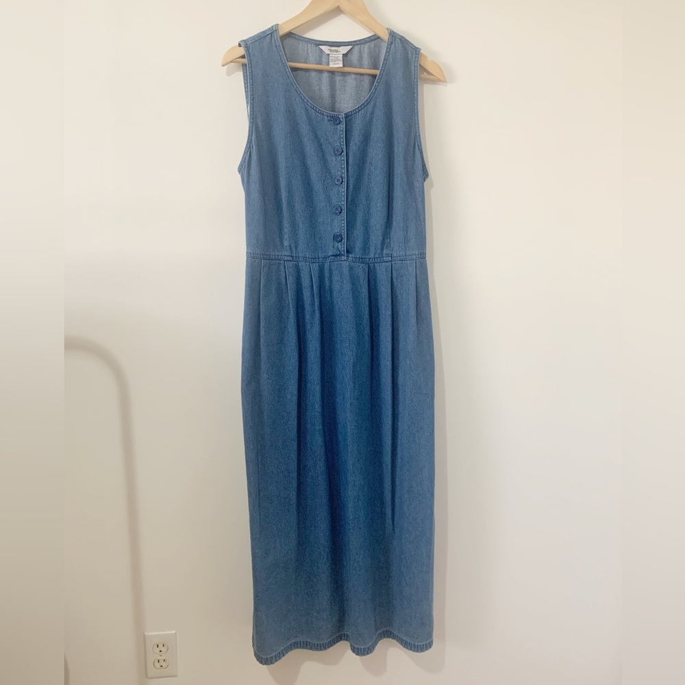 Vintage Denim Maxi Dress Size Medium